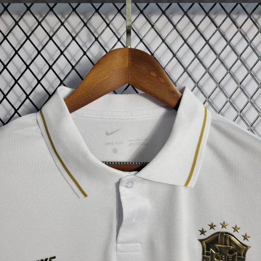 Camisa Brasil Polo Whites 22/23 - Nike Torcedor Masculina