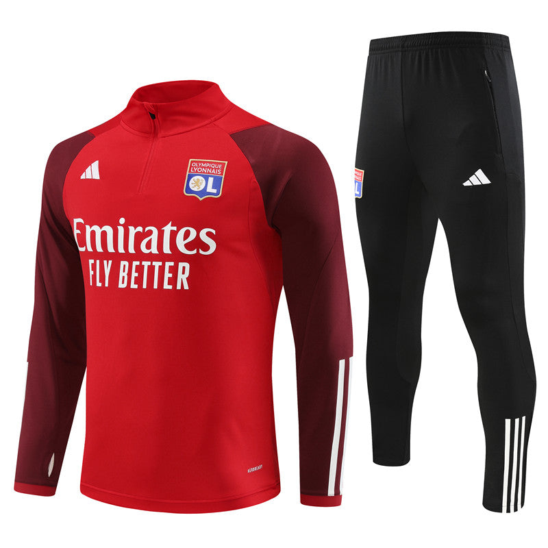 Conjunto Treino Lyon 23/24 - Adidas Vermelha