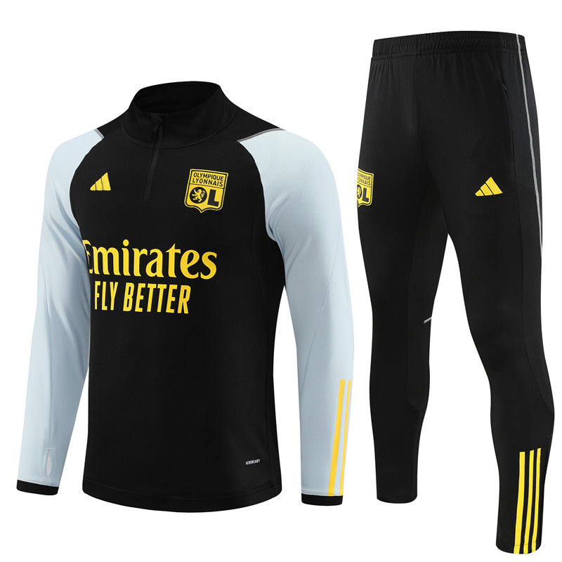 Conjunto Treino Lyon 23/24 - Adidas Preto