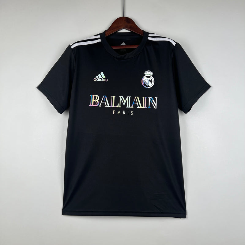 Camisa Real Madrid Edição Especial BALMAIN preta 23/24 - adidas