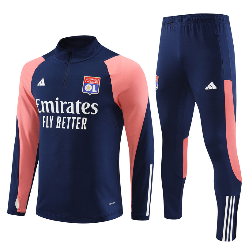 Conjunto Treino Lyon 23/24 - Adidas Azul