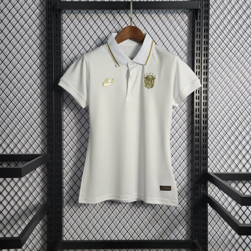 Camisa Brasil Polo White 22/23 - Versão Feminina