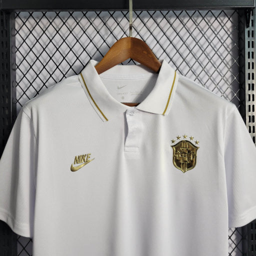 Camisa Brasil Polo Whites 22/23 - Nike Torcedor Masculina