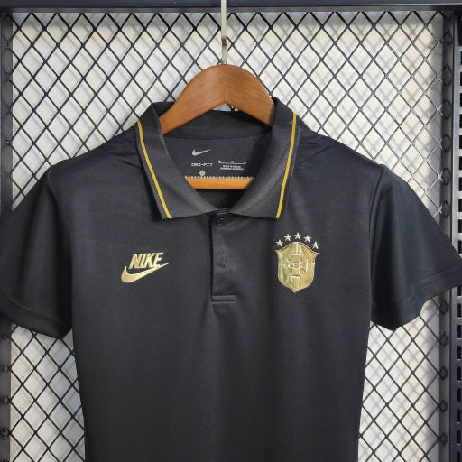 Camisa Brasil Polo Black 22/23 - Versão Feminina