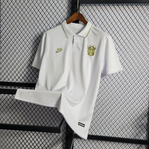 Camisa Brasil Polo Whites 22/23 - Nike Torcedor Masculina