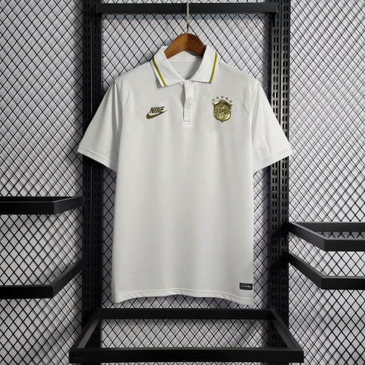 Camisa Brasil Polo Whites 22/23 - Nike Torcedor Masculina