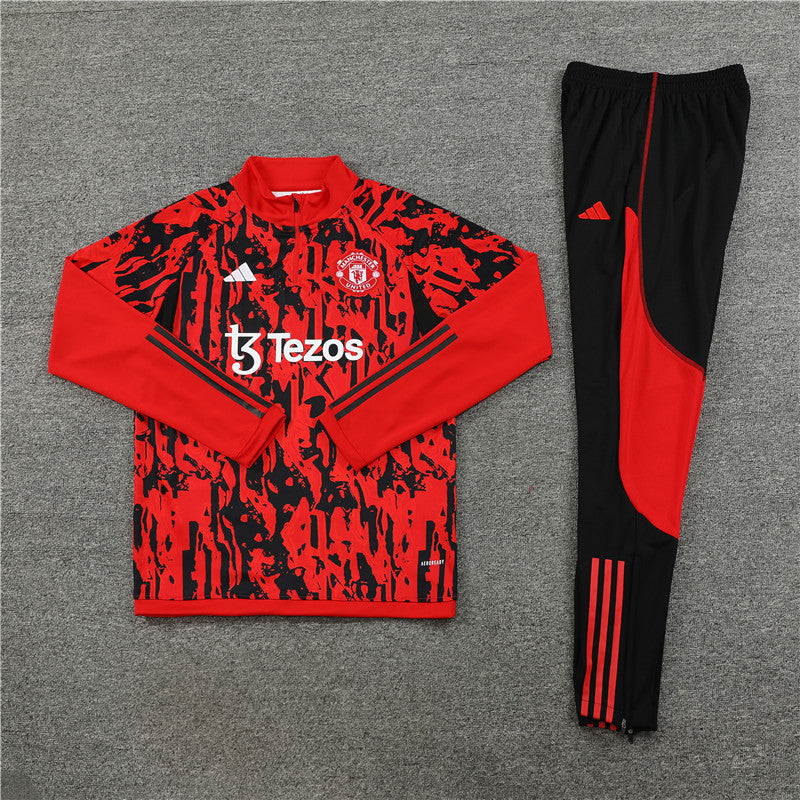 Conjunto Treino Manchester United 23/24 - Adidas Vermelha