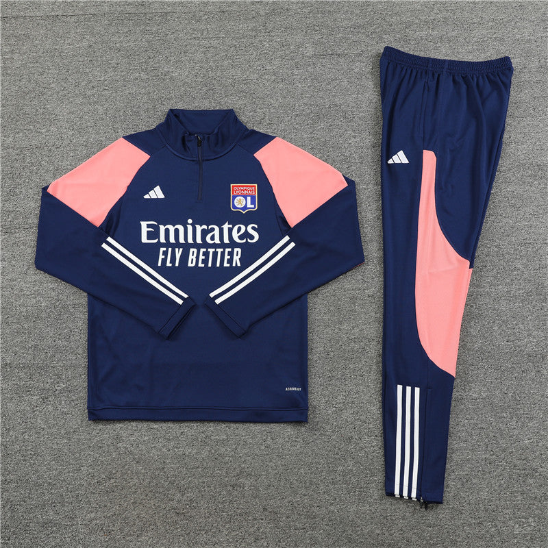 Conjunto Treino Lyon 23/24 - Adidas Azul