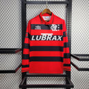Camisa Retrô Flamengo I 1994/1995 manga longa - Masculina Umbro - Vermelha com listras pretas