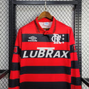 Camisa Retrô Flamengo I 1994/1995 manga longa - Masculina Umbro - Vermelha com listras pretas
