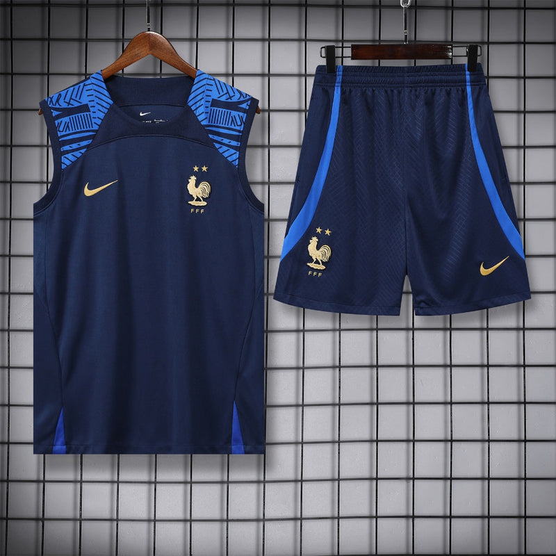 Kit Treino França Azul 23/24 - Nike Masculina