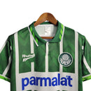 Camisa Retrô Palmeiras 1996 - Torcedor Rhumell Masculina - Verde com detalhes branco com patrocínio Parmalat