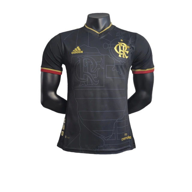 Camisa Flamengo Edição Especial 22/23 Jogador Masculina - Preta com detalhes em dourado