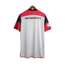 Camisa Flamengo II Retrô 08/09 Torcedor Masculina - Branca com detalhes em vermelho patrocinio Lubrax