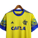 Camisa Flamengo II Retrô 1993 Torcedor Masculina - Amarela com detalhes em azul