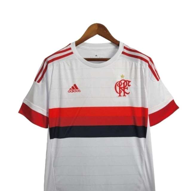Camisa Retrô Flamengo II 2015/2016 Masculina Adidas Branca com det